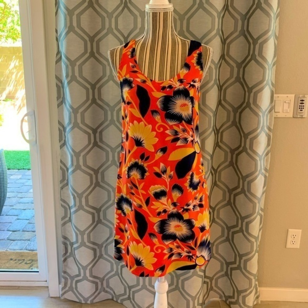 J. Crew Tropical Twist Back Dress